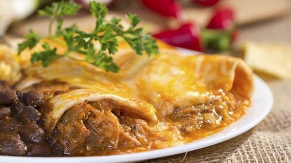 Southwest beef enchilada